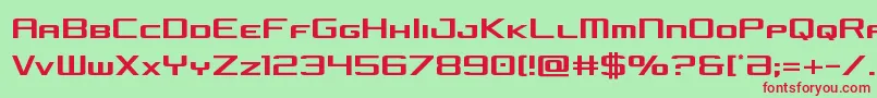 concielianjetcond Font – Red Fonts on Green Background