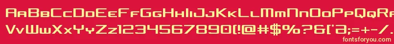 concielianjetcond Font – Yellow Fonts on Red Background