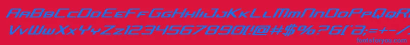 フォントconcielianjetcondital – 赤い背景に青い文字