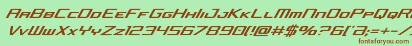 concielianjetcondital Font – Brown Fonts on Green Background