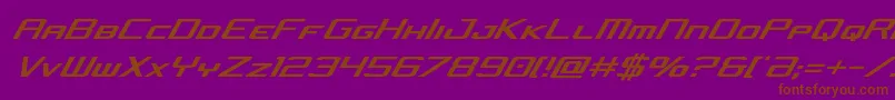 concielianjetcondital Font – Brown Fonts on Purple Background