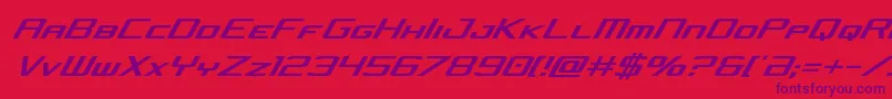concielianjetcondital-Schriftart – Violette Schriften auf rotem Hintergrund