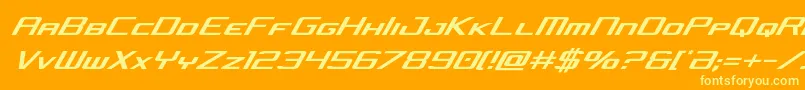 concielianjetcondital Font – Yellow Fonts on Orange Background