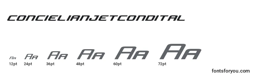 Concielianjetcondital Font Sizes