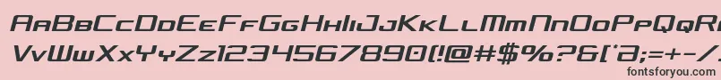 フォントconcielianjetcondsemital – ピンクの背景に黒い文字