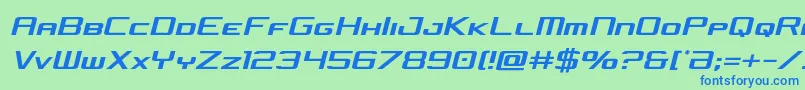concielianjetcondsemital Font – Blue Fonts on Green Background