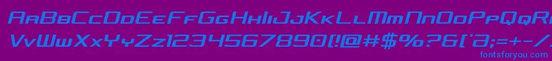 concielianjetcondsemital Font – Blue Fonts on Purple Background