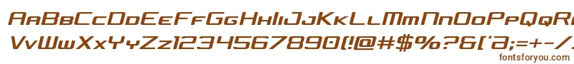 concielianjetcondsemital Font – Brown Fonts on White Background
