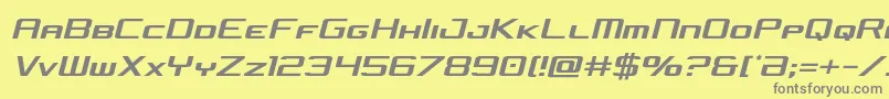 concielianjetcondsemital Font – Gray Fonts on Yellow Background