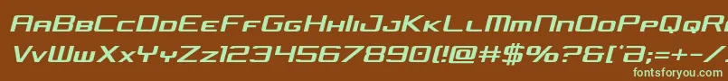 concielianjetcondsemital Font – Green Fonts on Brown Background