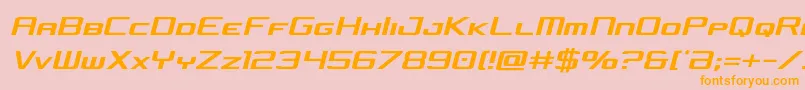 concielianjetcondsemital Font – Orange Fonts on Pink Background