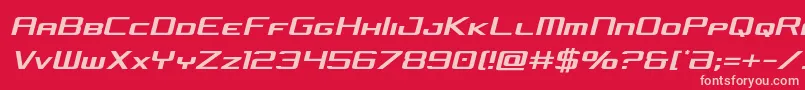 concielianjetcondsemital Font – Pink Fonts on Red Background