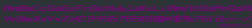 concielianjetcondsemital Font – Purple Fonts on Black Background