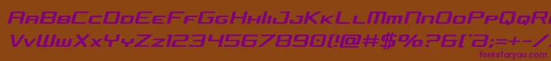 concielianjetcondsemital Font – Purple Fonts on Brown Background