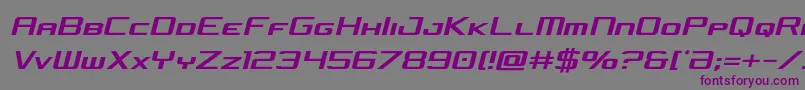 Шрифт concielianjetcondsemital – фиолетовые шрифты на сером фоне