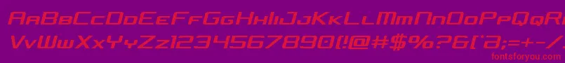 フォントconcielianjetcondsemital – 紫の背景に赤い文字