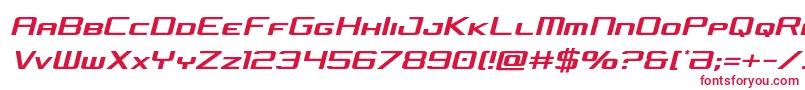 concielianjetcondsemital Font – Red Fonts on White Background