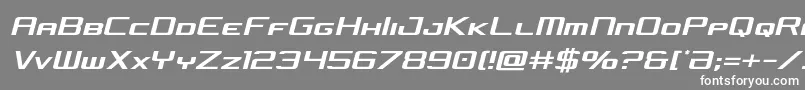 フォントconcielianjetcondsemital – 灰色の背景に白い文字