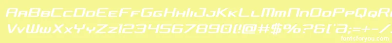 concielianjetcondsemital Font – White Fonts on Yellow Background