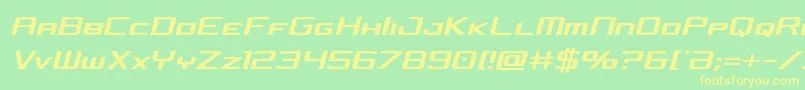 concielianjetcondsemital Font – Yellow Fonts on Green Background