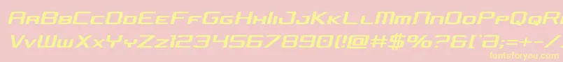 concielianjetcondsemital Font – Yellow Fonts on Pink Background