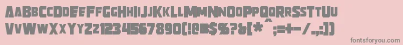 Strongarm Font – Gray Fonts on Pink Background