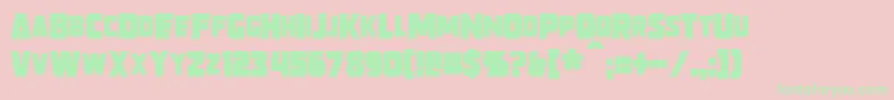 Шрифт Strongarm – зелёные шрифты на розовом фоне