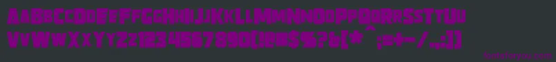 Шрифт Strongarm – фиолетовые шрифты на чёрном фоне
