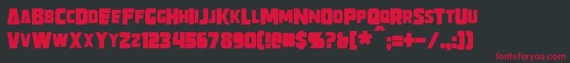 Strongarm Font – Red Fonts on Black Background