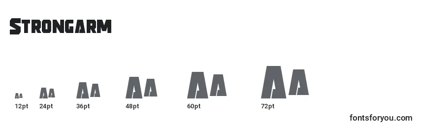 Strongarm Font Sizes