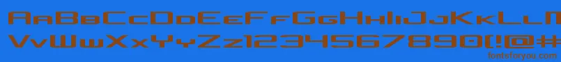 concielianjetexpand Font – Brown Fonts on Blue Background