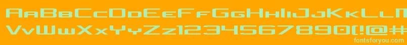 concielianjetexpand Font – Green Fonts on Orange Background
