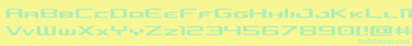 concielianjetexpand Font – Green Fonts on Yellow Background