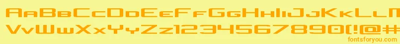 concielianjetexpand Font – Orange Fonts on Yellow Background