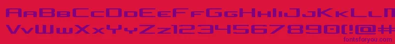 フォントconcielianjetexpand – 赤い背景に紫のフォント