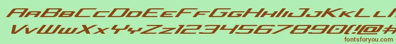 concielianjetexpandital Font – Brown Fonts on Green Background