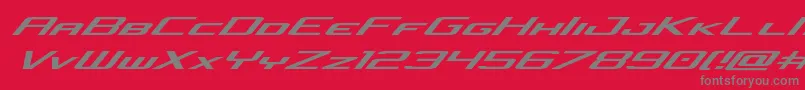 フォントconcielianjetexpandital – 赤い背景に灰色の文字