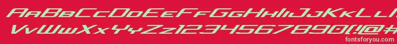 concielianjetexpandital Font – Green Fonts on Red Background