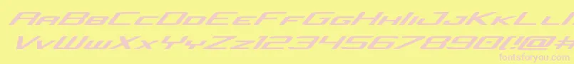 concielianjetexpandital-fontti – vaaleanpunaiset fontit keltaisella taustalla