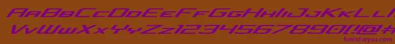 concielianjetexpandital Font – Purple Fonts on Brown Background