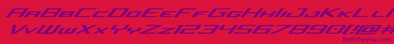 concielianjetexpandital Font – Purple Fonts on Red Background