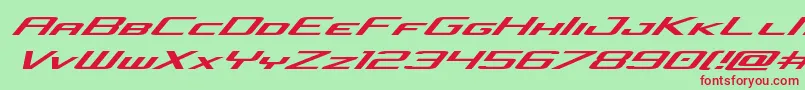 concielianjetexpandital Font – Red Fonts on Green Background