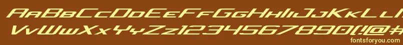 concielianjetexpandital-fontti – keltaiset fontit ruskealla taustalla