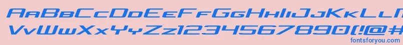 concielianjetexpandsemital Font – Blue Fonts on Pink Background