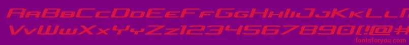 concielianjetexpandsemital Font – Red Fonts on Purple Background