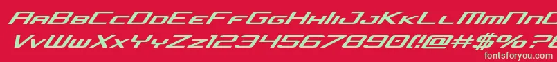 concielianjetital Font – Green Fonts on Red Background