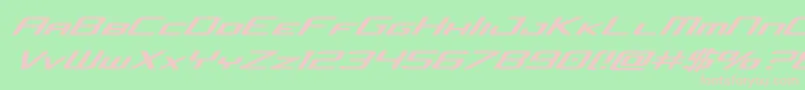 concielianjetital-Schriftart – Rosa Schriften auf grünem Hintergrund