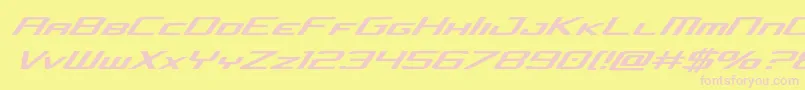 concielianjetital Font – Pink Fonts on Yellow Background