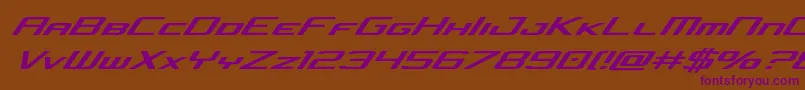 concielianjetital Font – Purple Fonts on Brown Background