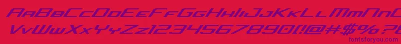 concielianjetital-Schriftart – Violette Schriften auf rotem Hintergrund